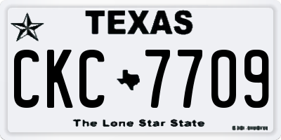 TX license plate CKC7709