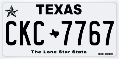 TX license plate CKC7767