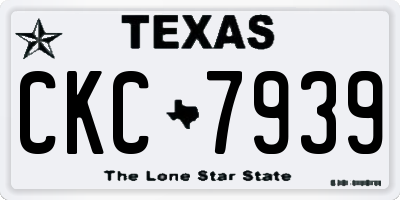 TX license plate CKC7939