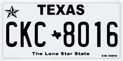 TX license plate CKC8016