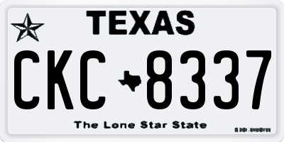 TX license plate CKC8337