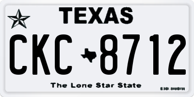 TX license plate CKC8712