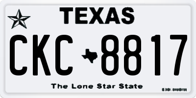 TX license plate CKC8817
