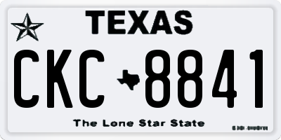 TX license plate CKC8841