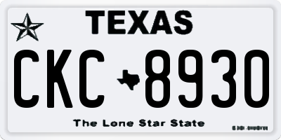 TX license plate CKC8930