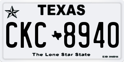 TX license plate CKC8940