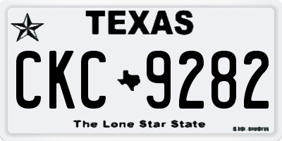 TX license plate CKC9282