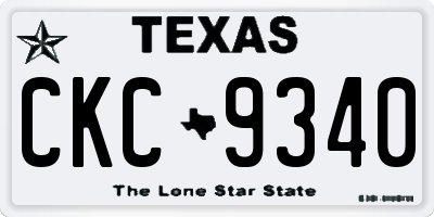 TX license plate CKC9340