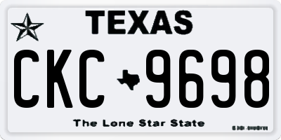 TX license plate CKC9698