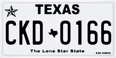 TX license plate CKD0166
