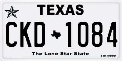 TX license plate CKD1084