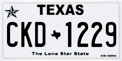 TX license plate CKD1229