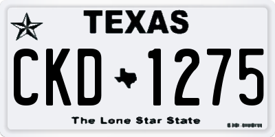 TX license plate CKD1275
