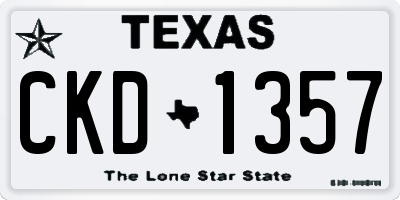 TX license plate CKD1357
