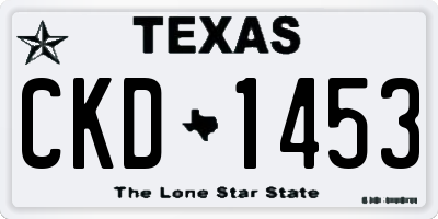 TX license plate CKD1453