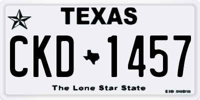 TX license plate CKD1457