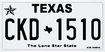 TX license plate CKD1510