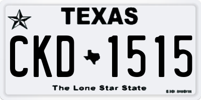 TX license plate CKD1515