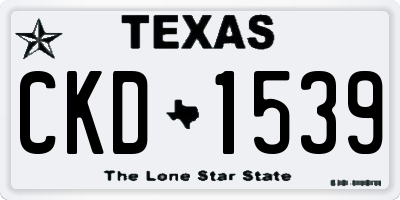 TX license plate CKD1539
