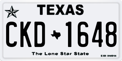 TX license plate CKD1648