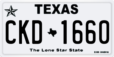TX license plate CKD1660