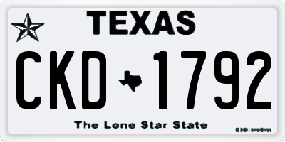 TX license plate CKD1792