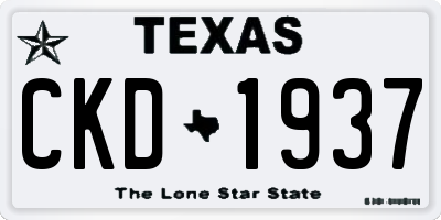 TX license plate CKD1937