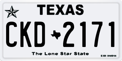 TX license plate CKD2171