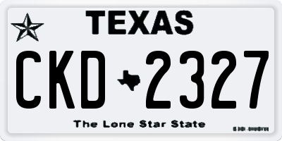 TX license plate CKD2327