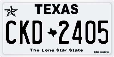 TX license plate CKD2405