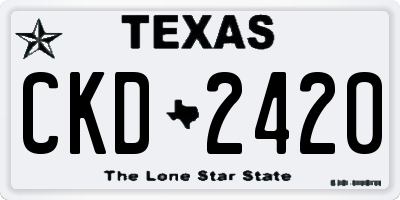 TX license plate CKD2420