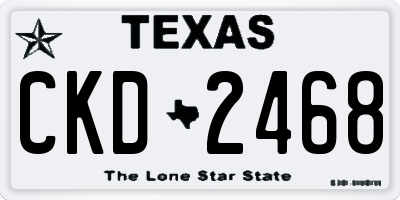 TX license plate CKD2468