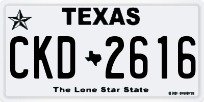 TX license plate CKD2616