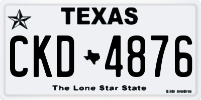TX license plate CKD4876
