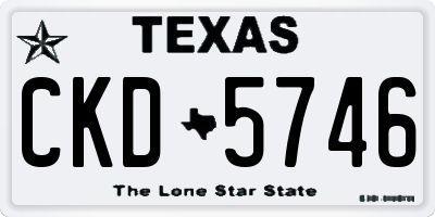 TX license plate CKD5746