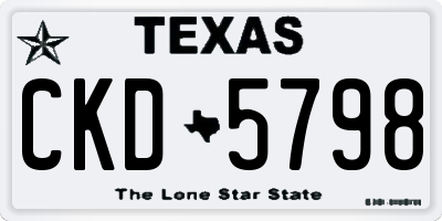 TX license plate CKD5798