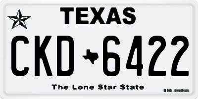 TX license plate CKD6422