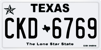 TX license plate CKD6769