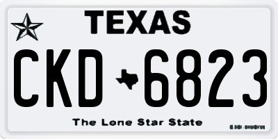 TX license plate CKD6823