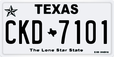 TX license plate CKD7101