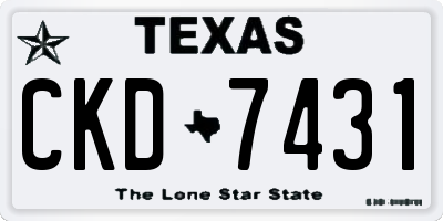 TX license plate CKD7431