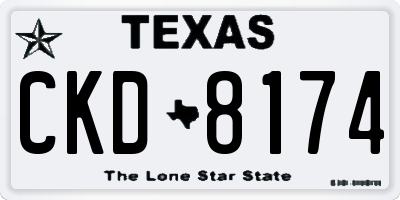 TX license plate CKD8174
