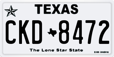 TX license plate CKD8472