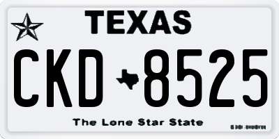 TX license plate CKD8525