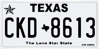 TX license plate CKD8613