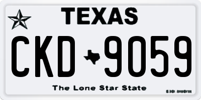 TX license plate CKD9059
