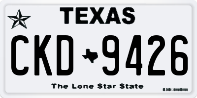 TX license plate CKD9426