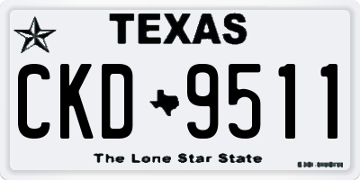 TX license plate CKD9511