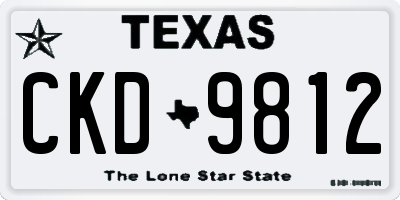 TX license plate CKD9812