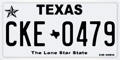 TX license plate CKE0479